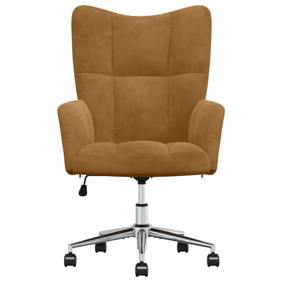 Chaise de relaxation Marron Velours - 3