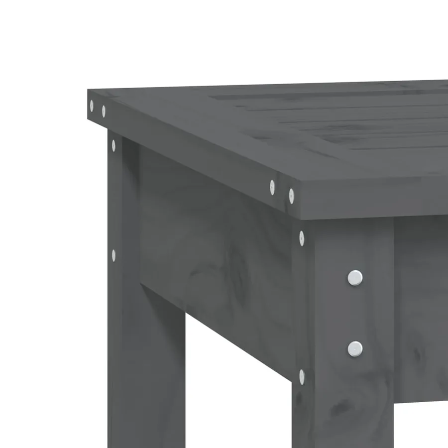 Banc de jardin gris 109x44x45 cm bois massif de pin - 6