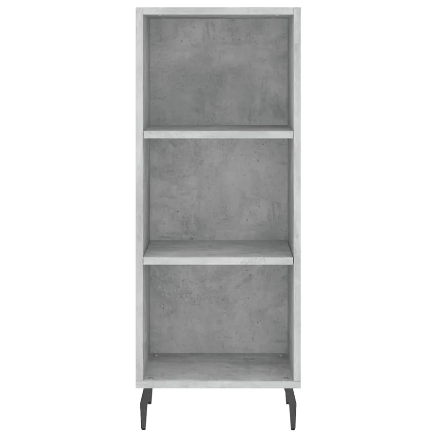 Buffet haut Gris béton 34,5x34x180 cm Bois d'ingénierie - 8