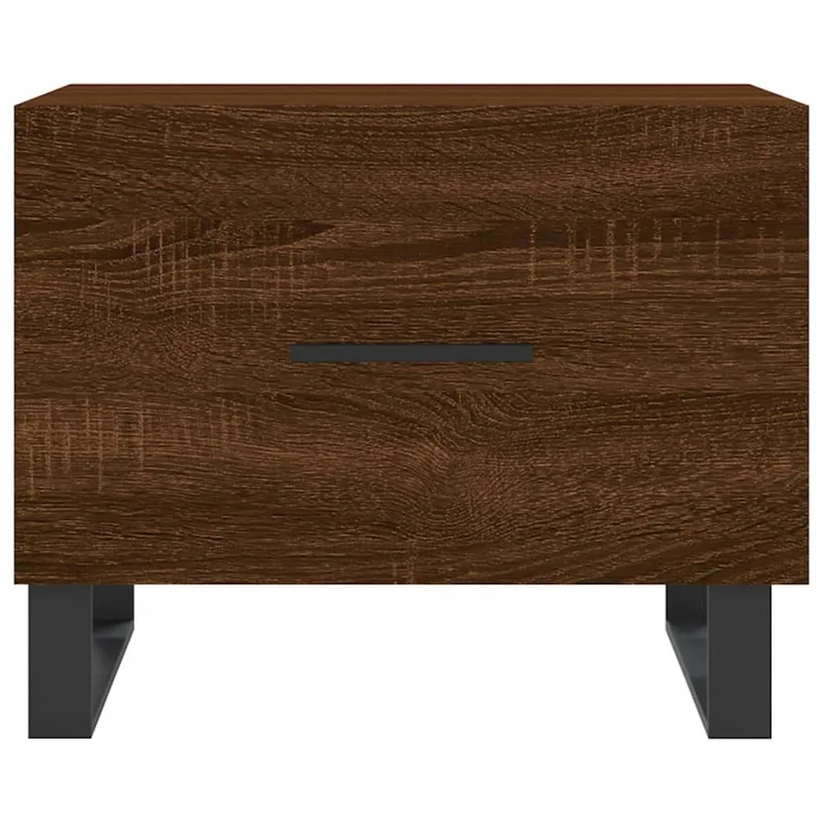 Table basse Chêne marron 50x50x40 cm Bois d'ingénierie - 5