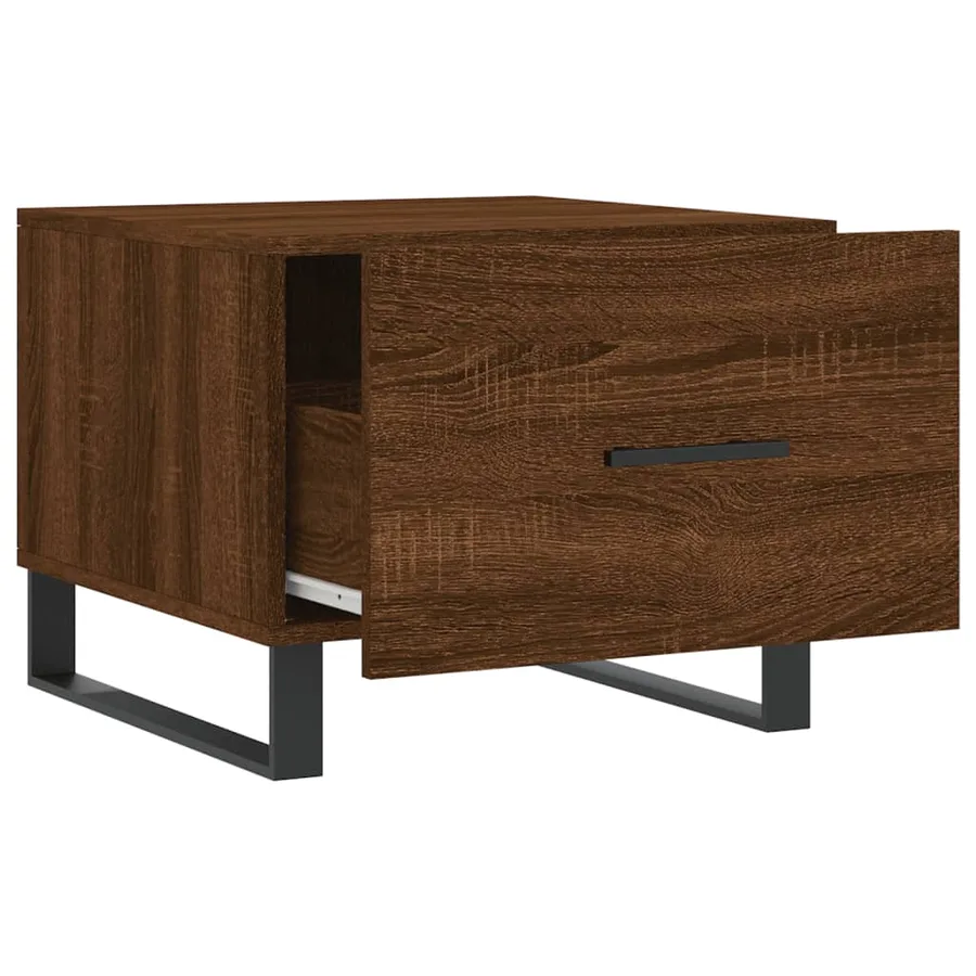 Table basse Chêne marron 50x50x40 cm Bois d'ingénierie - 6