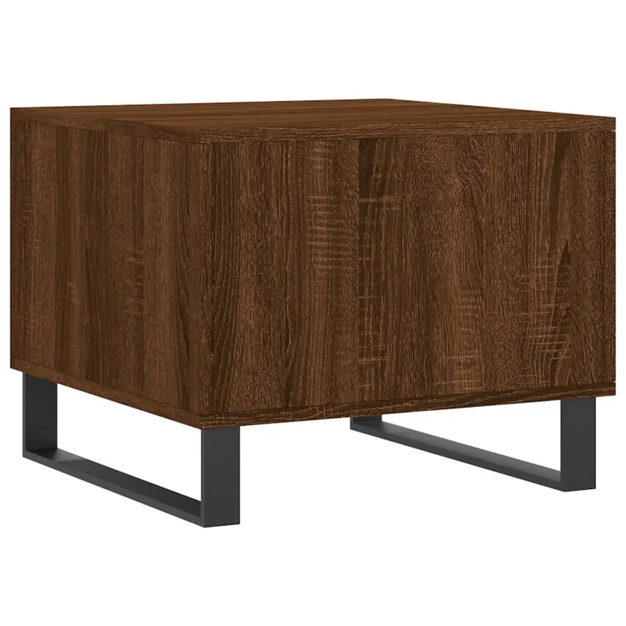 Table basse Chêne marron 50x50x40 cm Bois d'ingénierie - 8