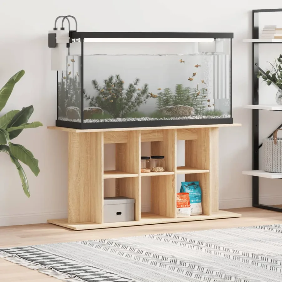Support d'aquarium Chêne Sonoma 120x40x60 cm Bois d'ingénierie