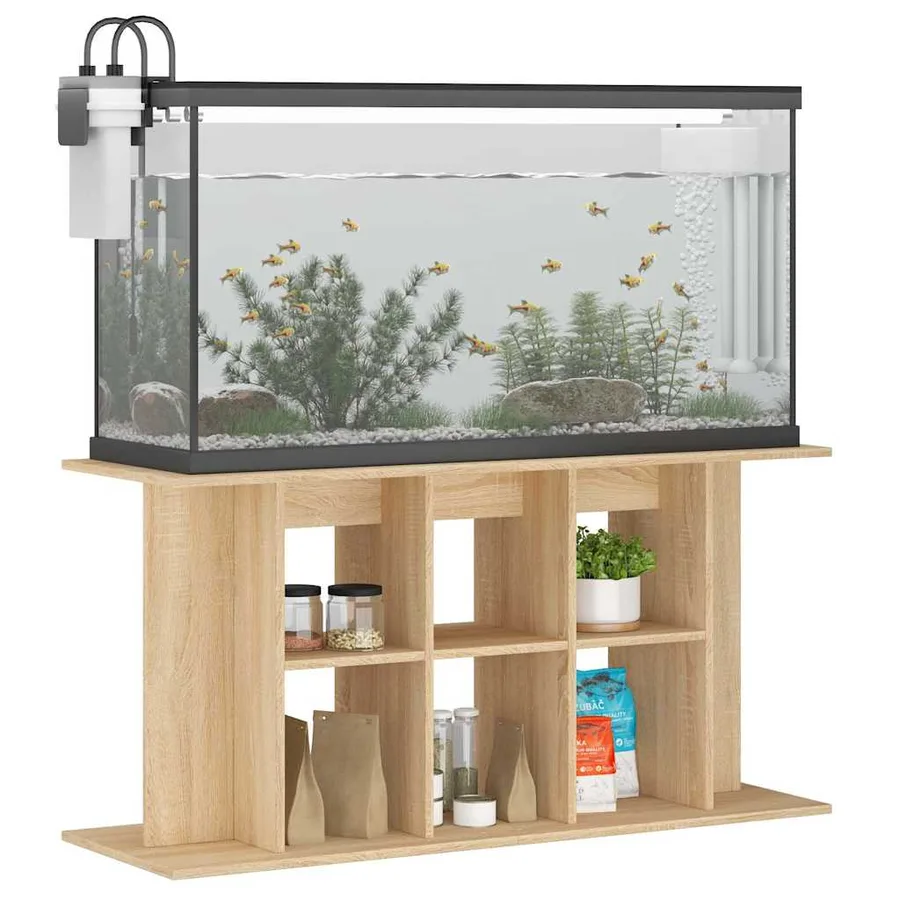 Support d'aquarium Chêne Sonoma 120x40x60 cm Bois d'ingénierie - 3