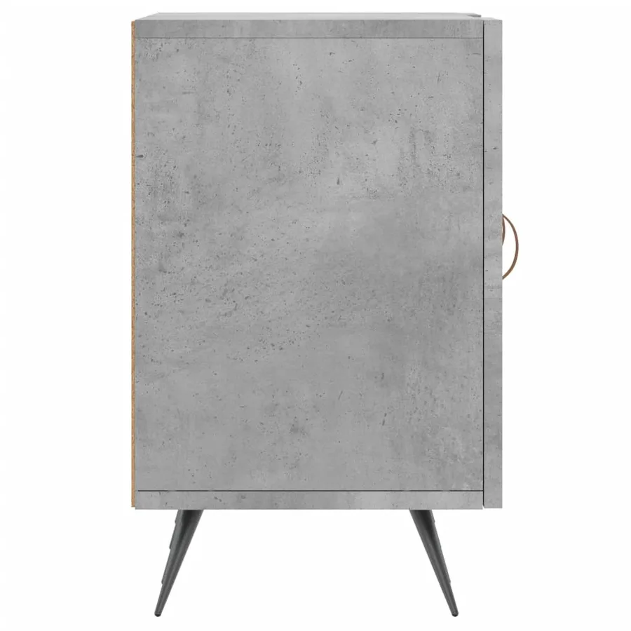 Meuble TV gris béton 150x30x50 cm bois d'ingénierie - 7