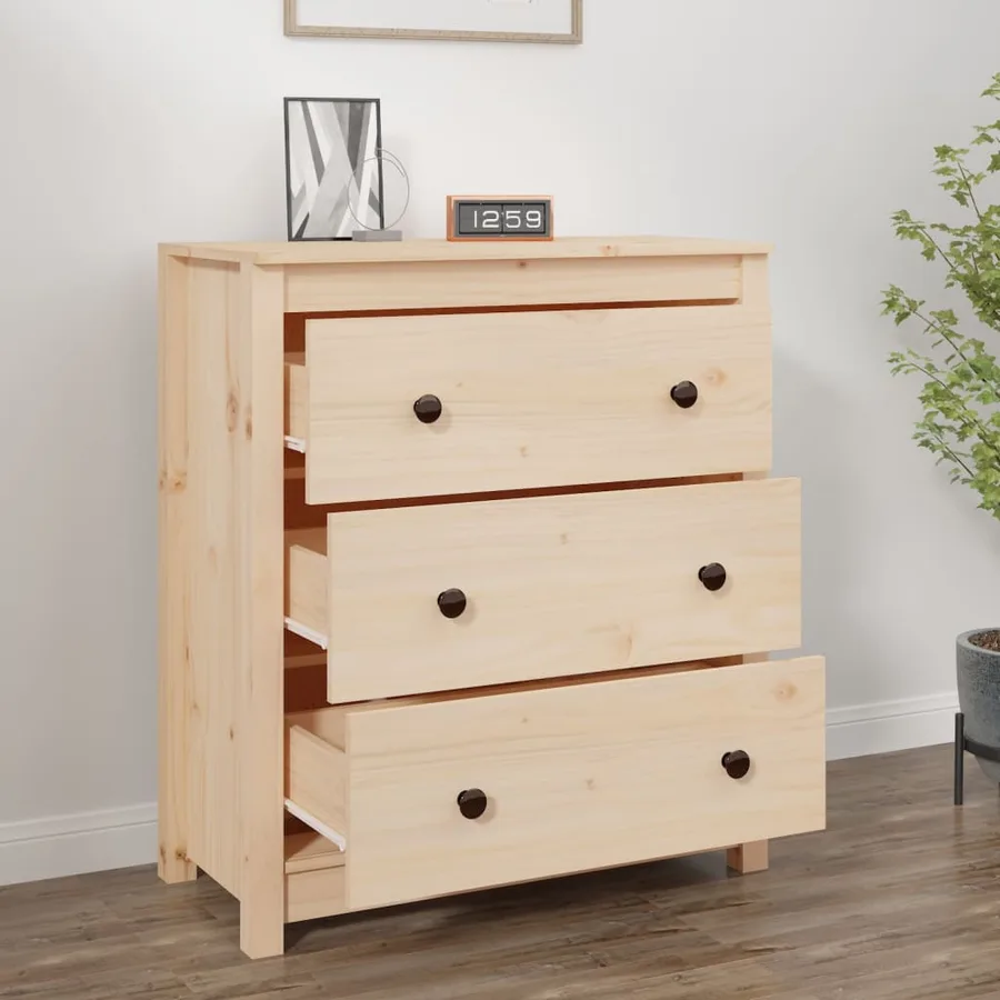 Buffet 70x35x80 cm bois massif de pin - 3