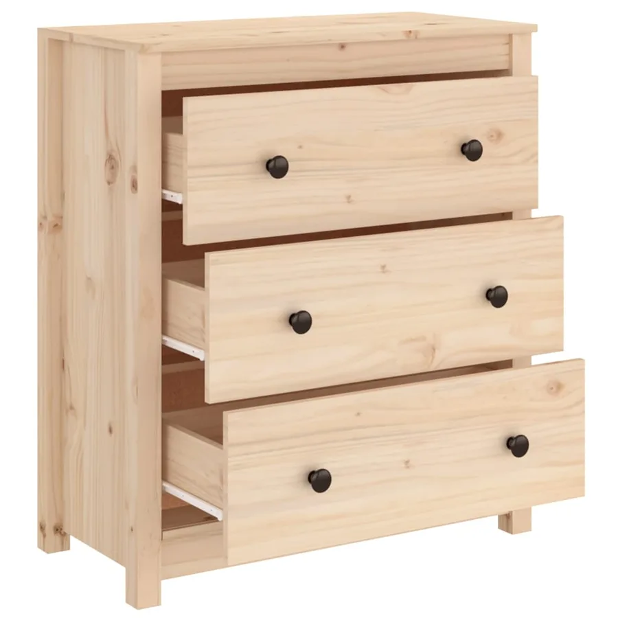 Buffet 70x35x80 cm bois massif de pin - 5