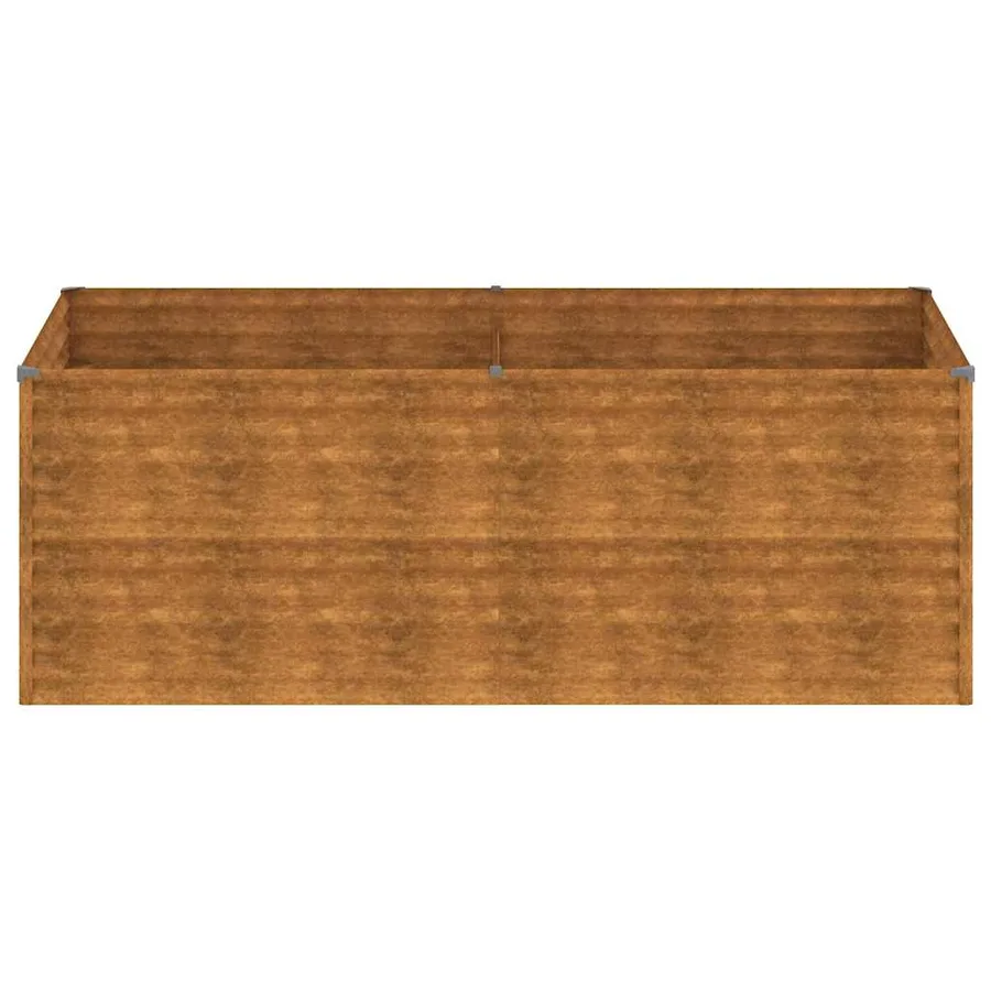 Lit surélevé de jardin 196x100x69 cm acier corten - 4