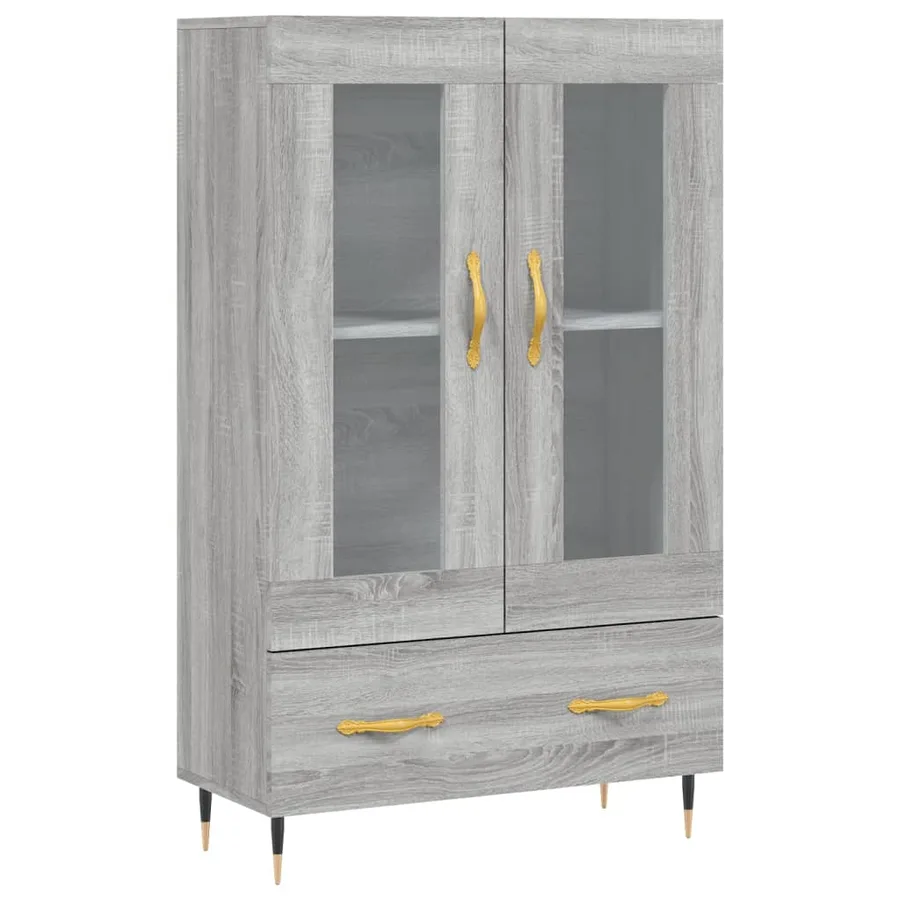 Buffet haut sonoma gris 69,5x31x115 cm bois d'ingénierie - 2