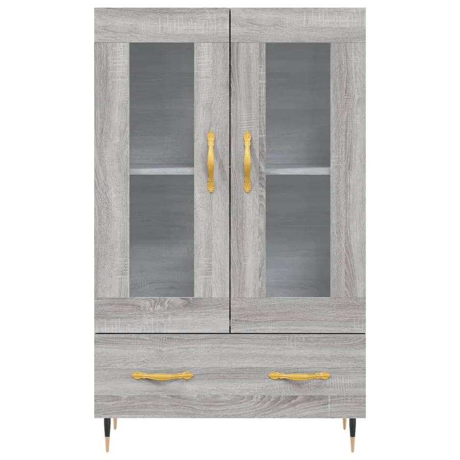 Buffet haut sonoma gris 69,5x31x115 cm bois d'ingénierie - 6