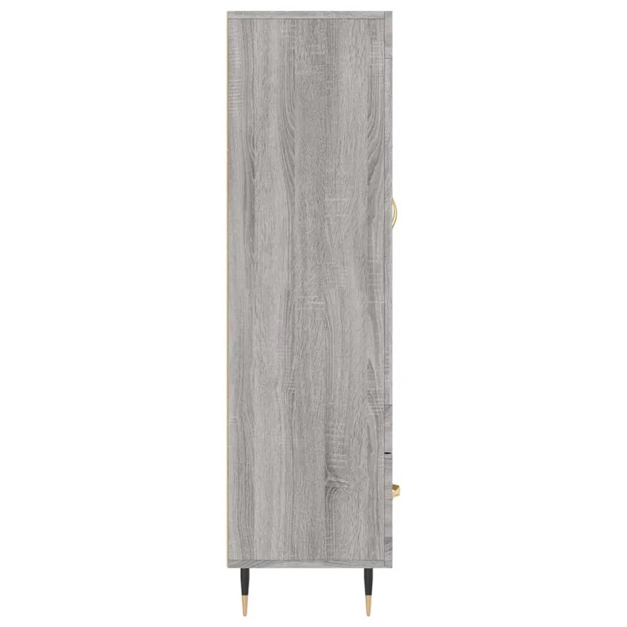 Buffet haut sonoma gris 69,5x31x115 cm bois d'ingénierie - 7