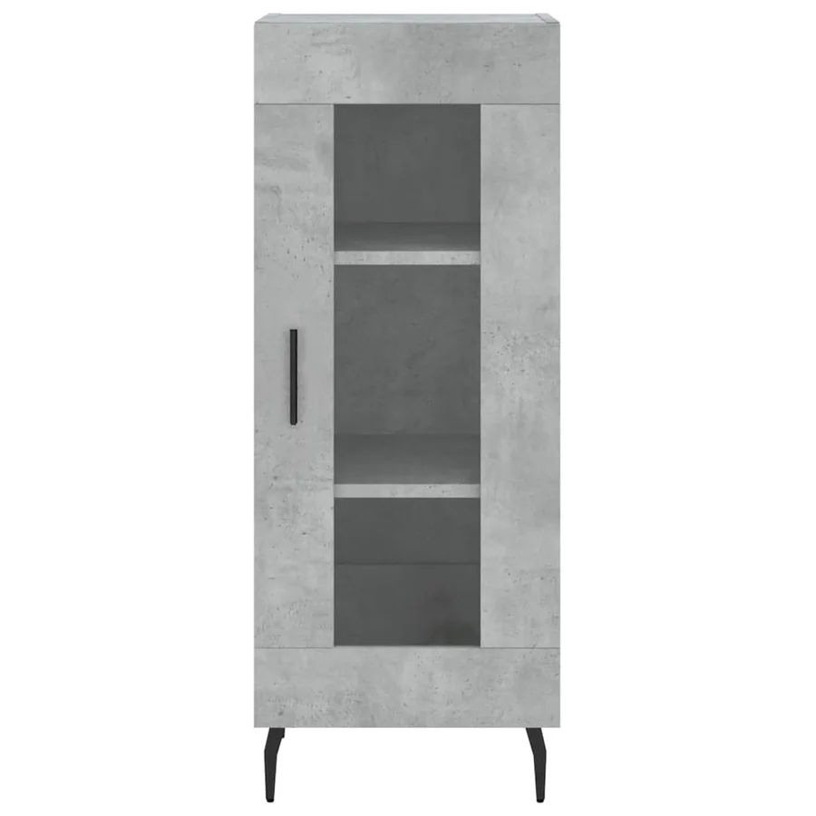Buffet haut Gris béton 34,5x34x180 cm Bois d'ingénierie - 6