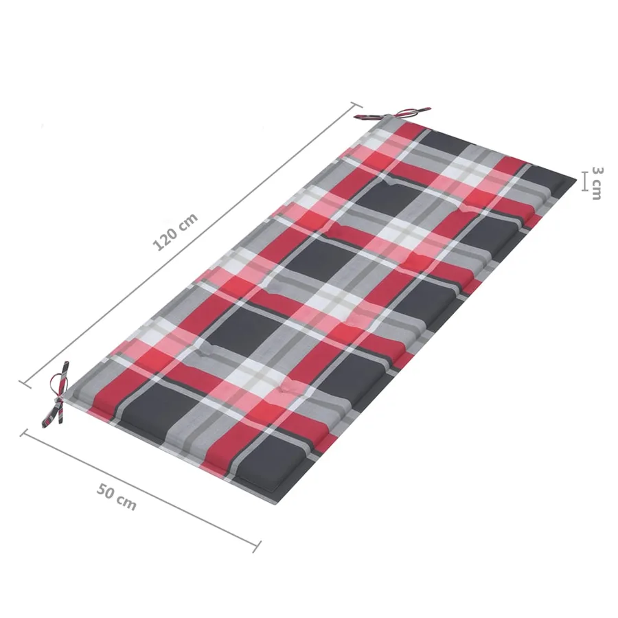Banc de jardin avec coussin 120 cm Bambou - 9
