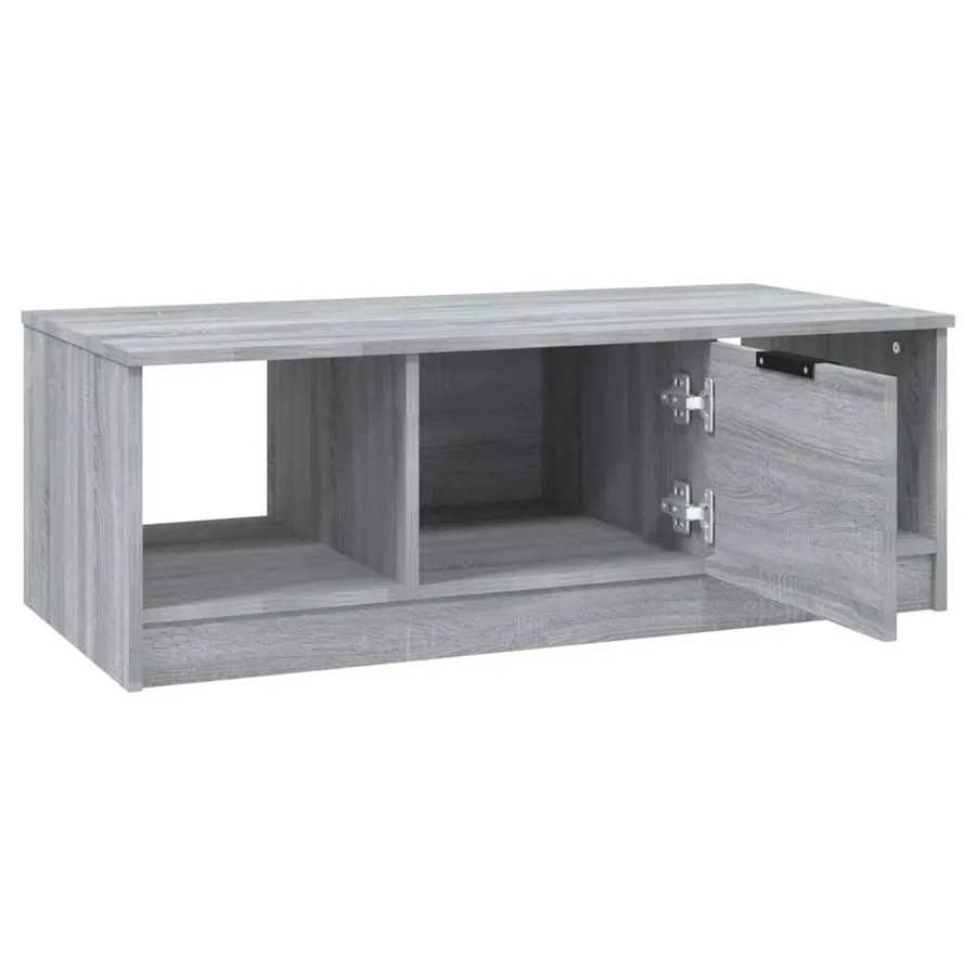 Table basse sonoma gris 102x50x36 cm bois d'ingénierie - 5
