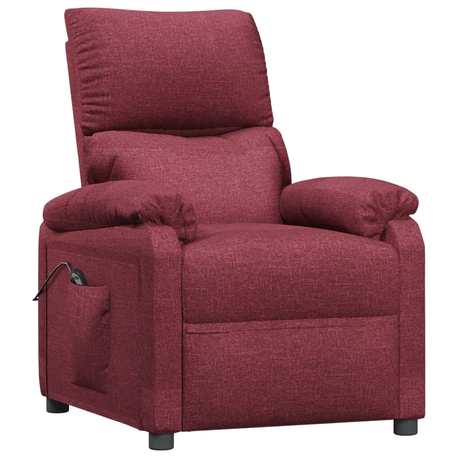 Fauteuil inclinable électrique Rouge bordeaux Tissu - 3