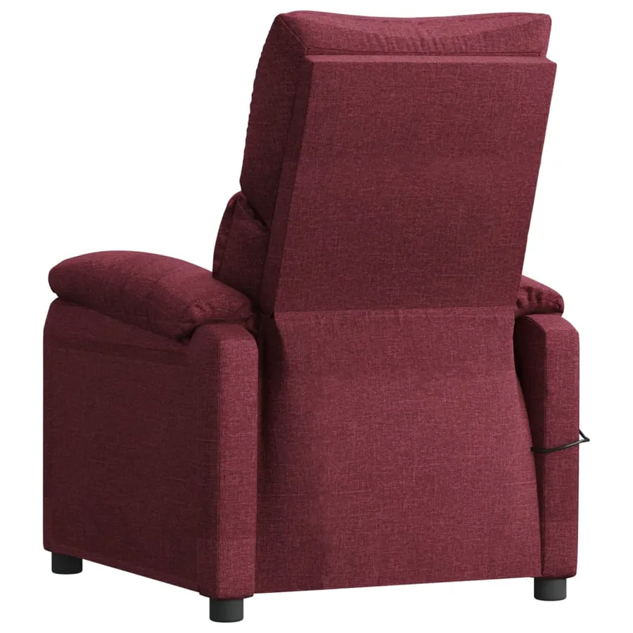 Fauteuil inclinable électrique Rouge bordeaux Tissu - 6