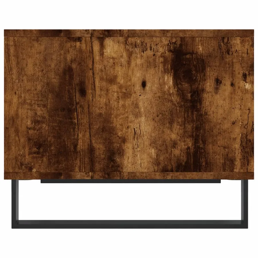 Table basse chêne fumé 60x50x40 cm bois d'ingénierie - 5