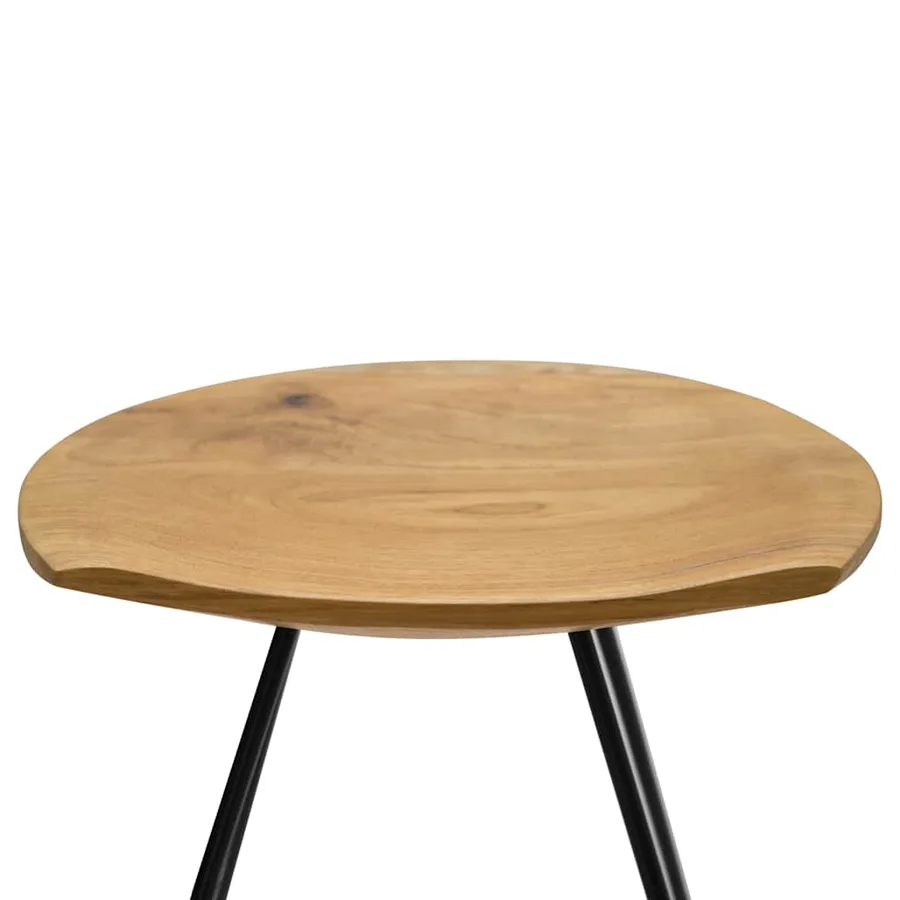 Tabourets de bar lot de 2 bois de teck massif - 7