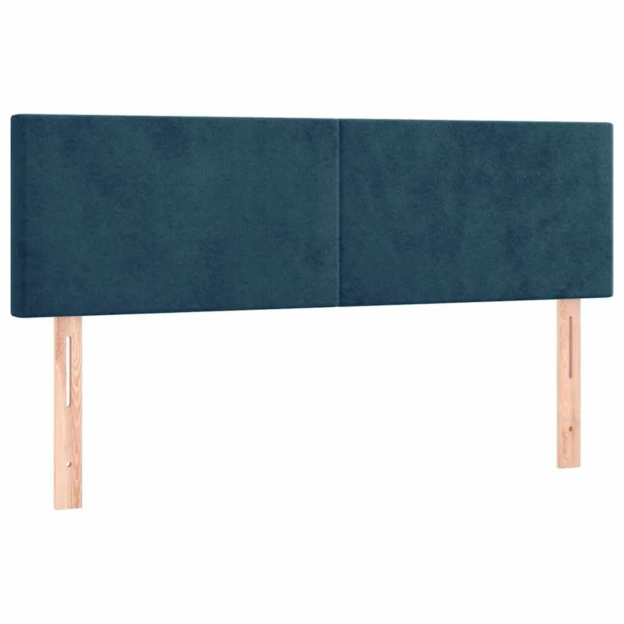Sommier à lattes de lit avec matelas LED Bleu foncé 140x190 cm - 7