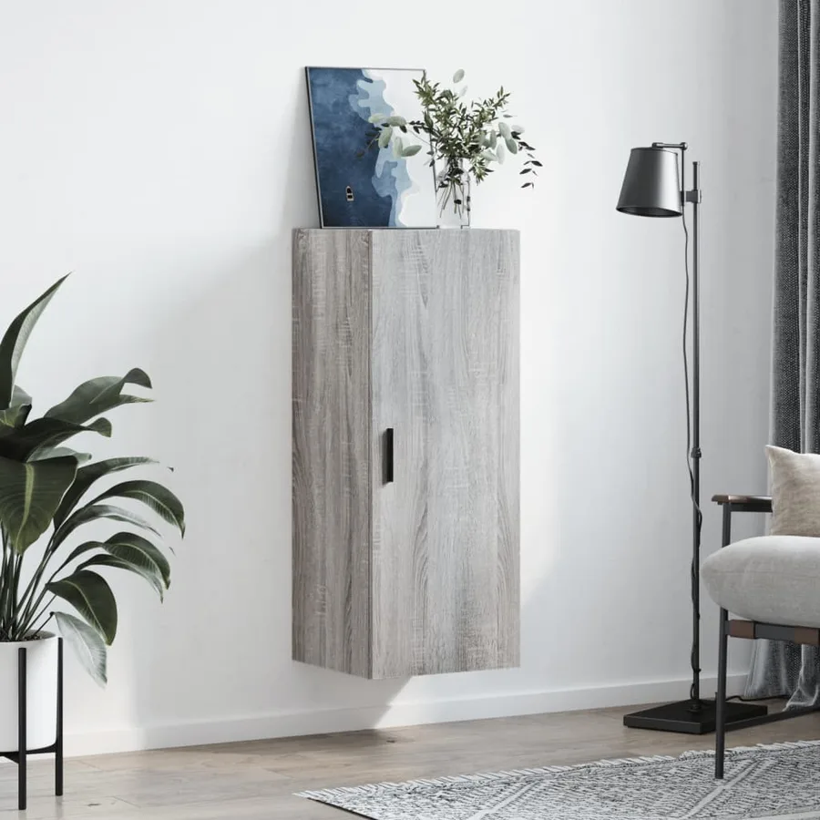 Armoire murale sonoma gris 34,5x34x90 cm - 3