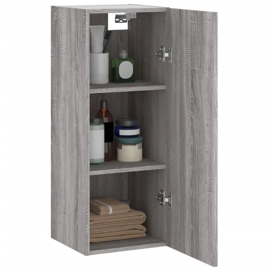 Armoire murale sonoma gris 34,5x34x90 cm - 5