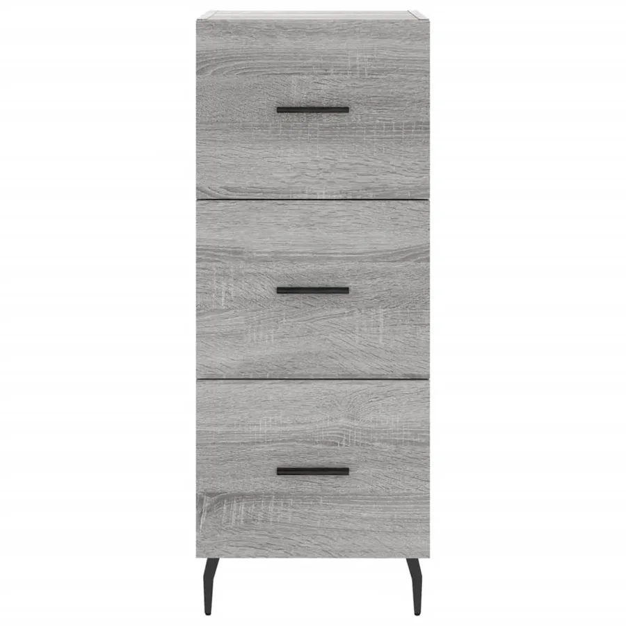 Buffet haut Sonoma gris 34,5x34x180 cm Bois d'ingénierie - 6