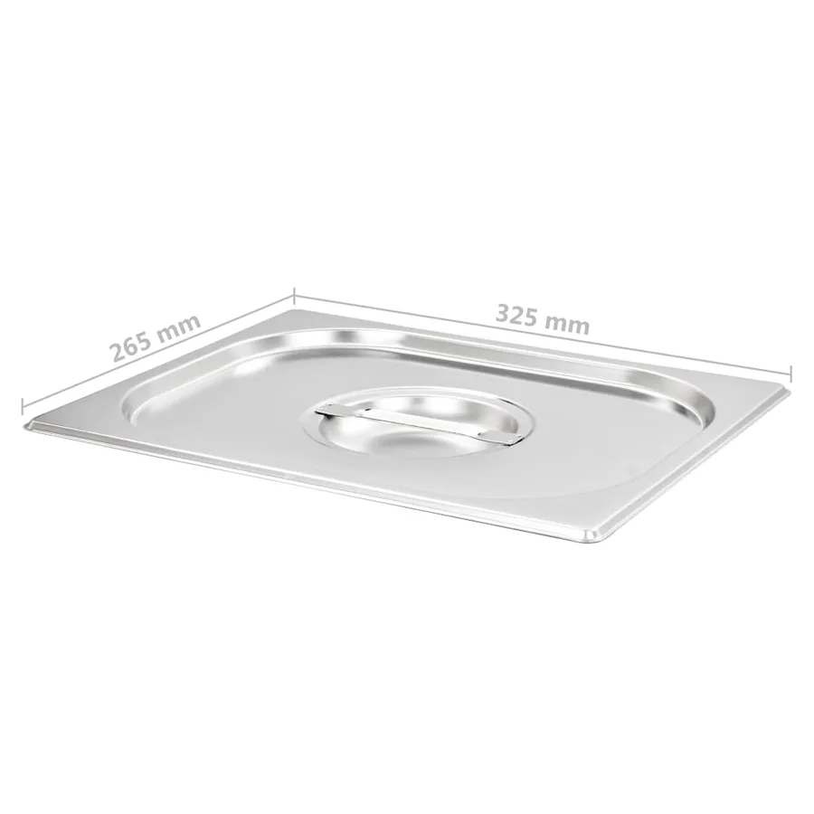 Couvercles de plateau 2 pcs GN 1/2 Acier inoxydable - 6