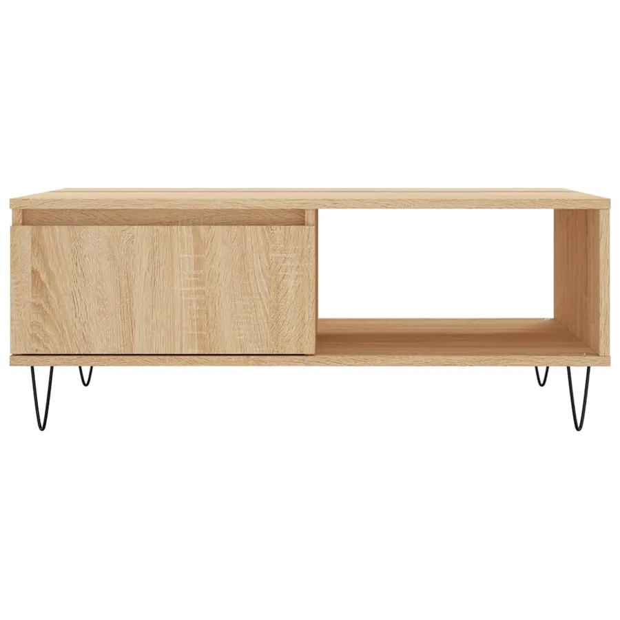 Table basse chêne sonoma 90x60x35 cm bois d'ingénierie - 5