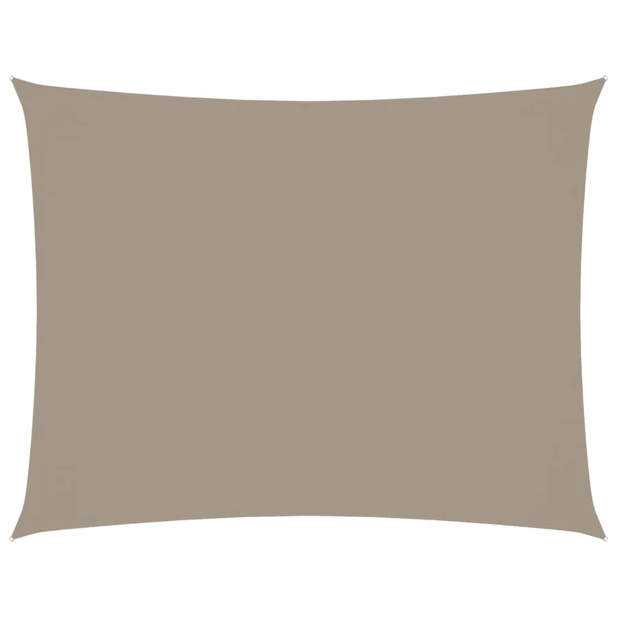 Voile de parasol tissu oxford rectangulaire 3x4 m taupe - 2