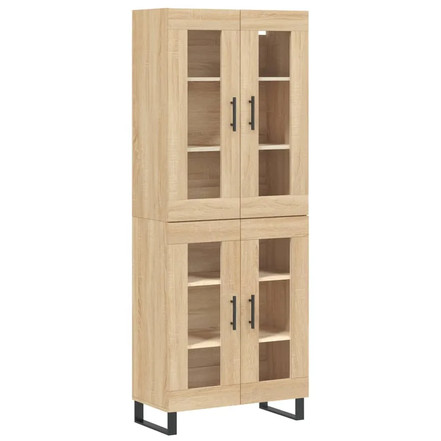 Buffet haut Chêne sonoma 69,5x34x180 cm Bois d'ingénierie - 2