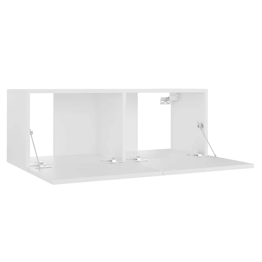 Ensemble de meubles TV 3 pcs Blanc Bois d'ingénierie - 6