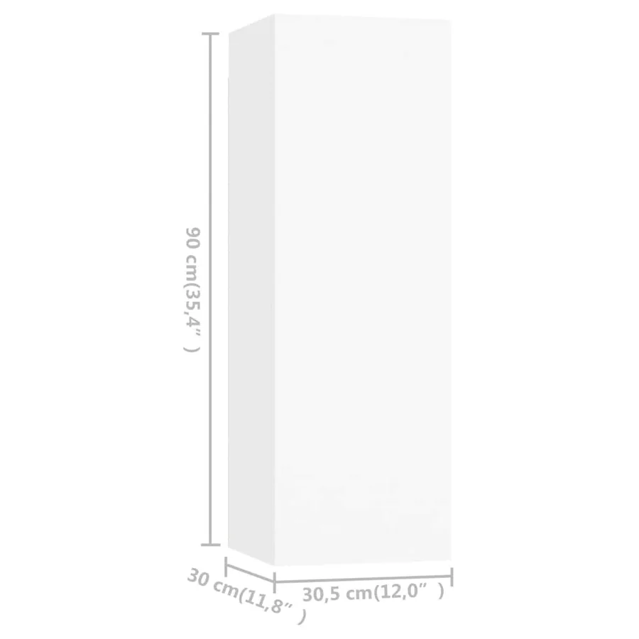 Ensemble de meubles TV 3 pcs Blanc Bois d'ingénierie - 9