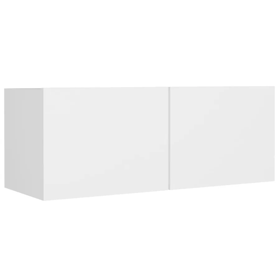 Ensemble de meubles TV 4 pcs Blanc Bois d'ingénierie - 5
