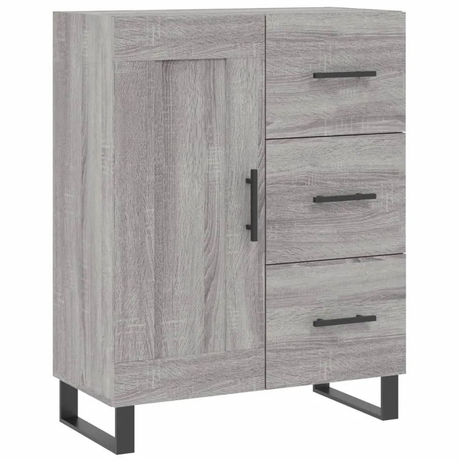 Buffet haut Sonoma gris 69,5x34x180 cm Bois d'ingénierie - 7
