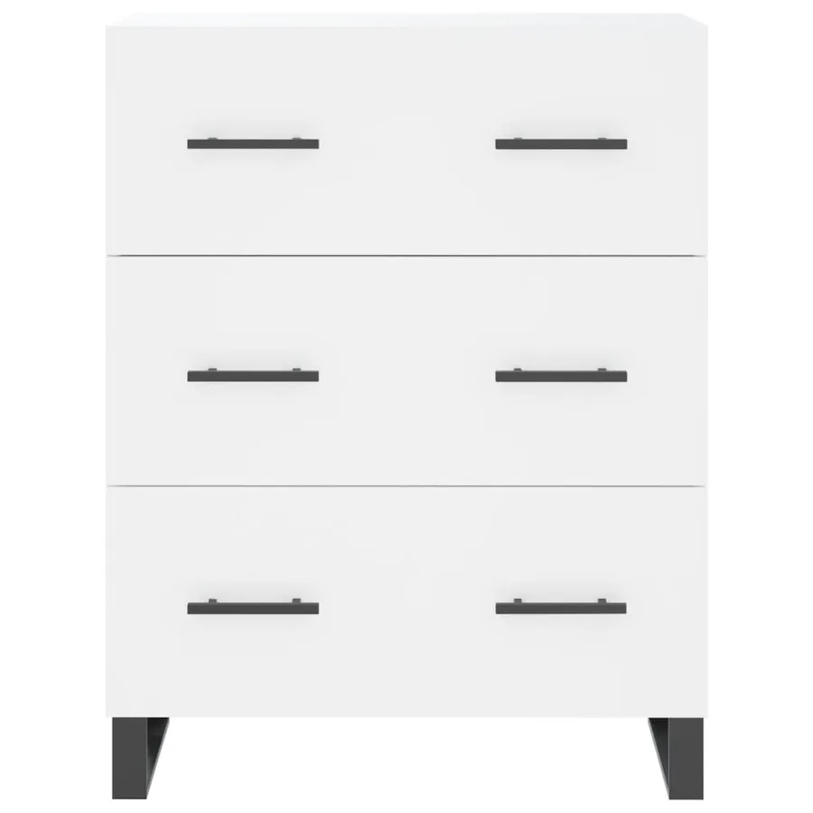 Buffet haut Blanc 69,5x34x180 cm Bois d'ingénierie - 8
