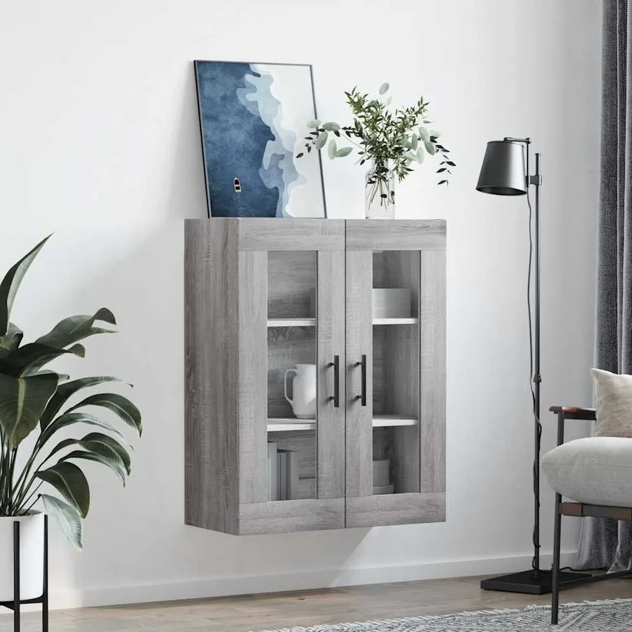 Armoire murale sonoma gris 69,5x34x90 cm - 3