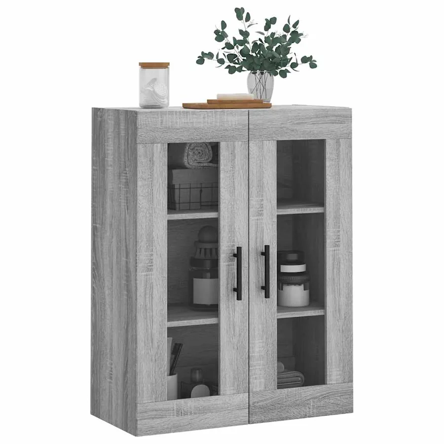 Armoire murale sonoma gris 69,5x34x90 cm - 4