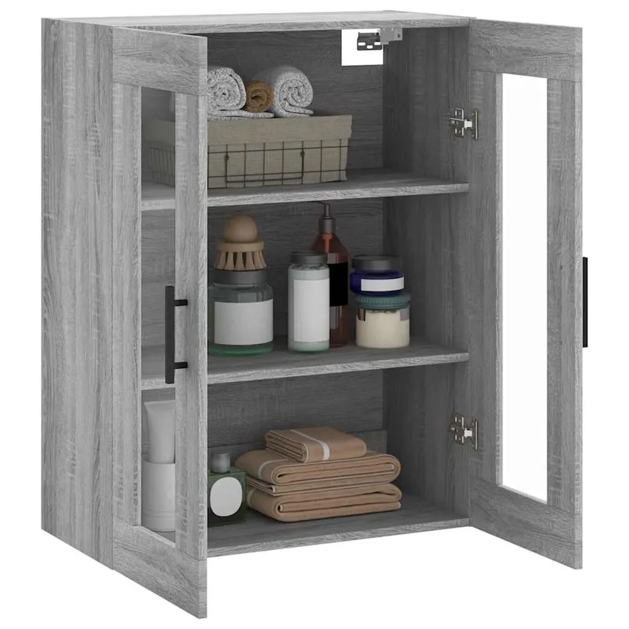 Armoire murale sonoma gris 69,5x34x90 cm - 5