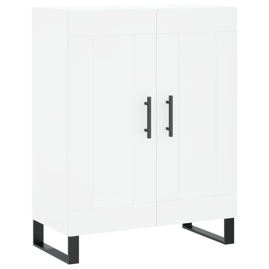 Buffet haut Blanc 69,5x34x180 cm Bois d'ingénierie - 7