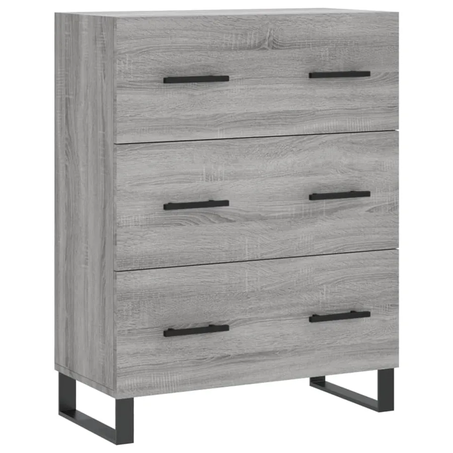 Buffet haut Sonoma gris 69,5x34x180 cm Bois d'ingénierie - 7