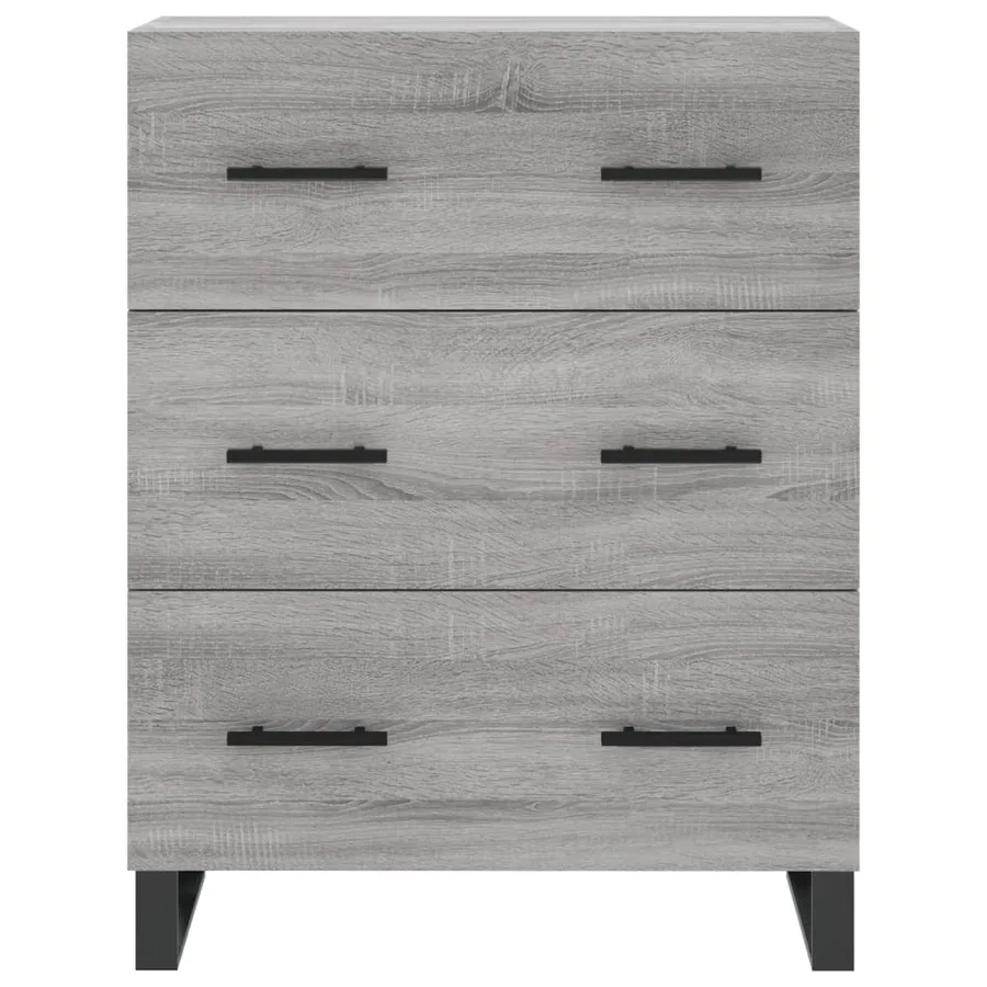 Buffet haut Sonoma gris 69,5x34x180 cm Bois d'ingénierie - 8