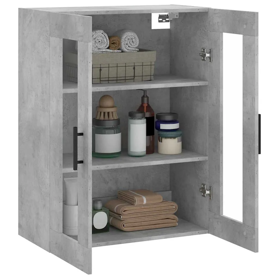 Armoire murale gris béton 69,5x34x90 cm - 5