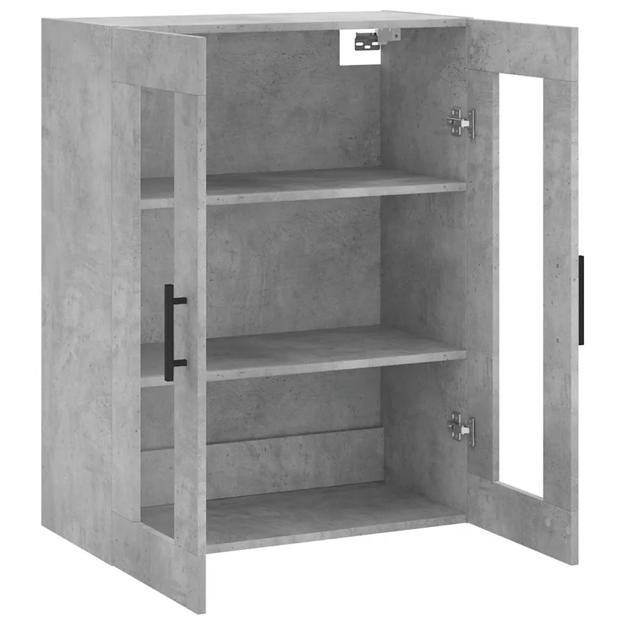 Armoire murale gris béton 69,5x34x90 cm - 6