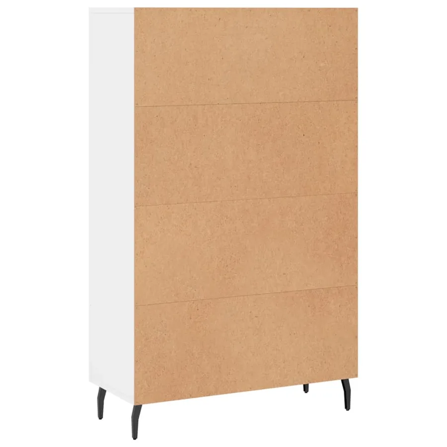 Buffet haut blanc 69,5x31x115 cm bois d'ingénierie - 8