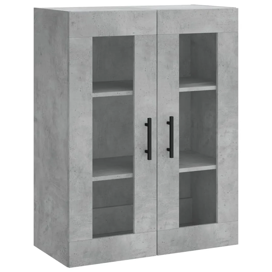 Buffet haut Gris béton 69,5x34x180 cm Bois d'ingénierie - 5