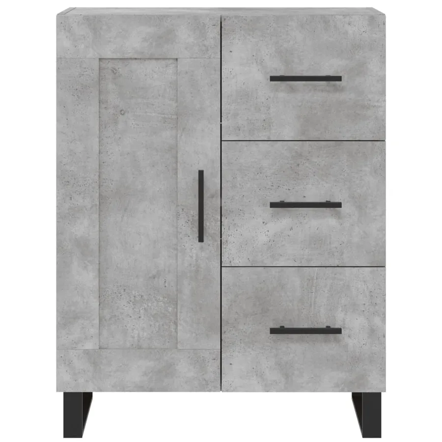 Buffet haut Gris béton 69,5x34x180 cm Bois d'ingénierie - 8