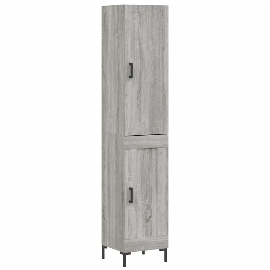 Buffet haut Sonoma gris 34,5x34x180 cm Bois d'ingénierie - 2