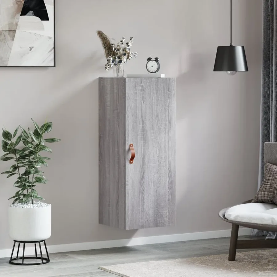 Armoire murale sonoma gris 34,5x34x90 cm - 3