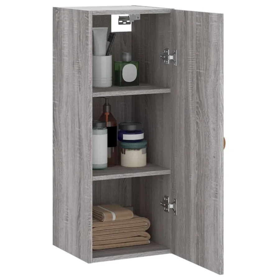 Armoire murale sonoma gris 34,5x34x90 cm - 5