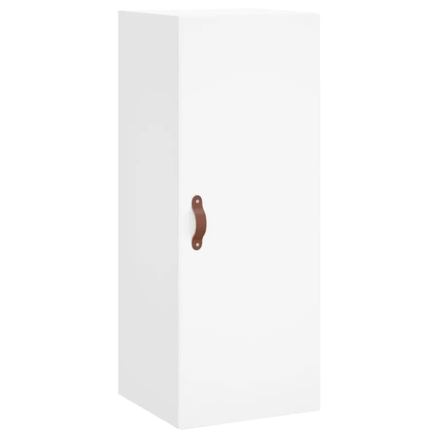 Buffet haut Blanc 34,5x34x180 cm Bois d'ingénierie - 7